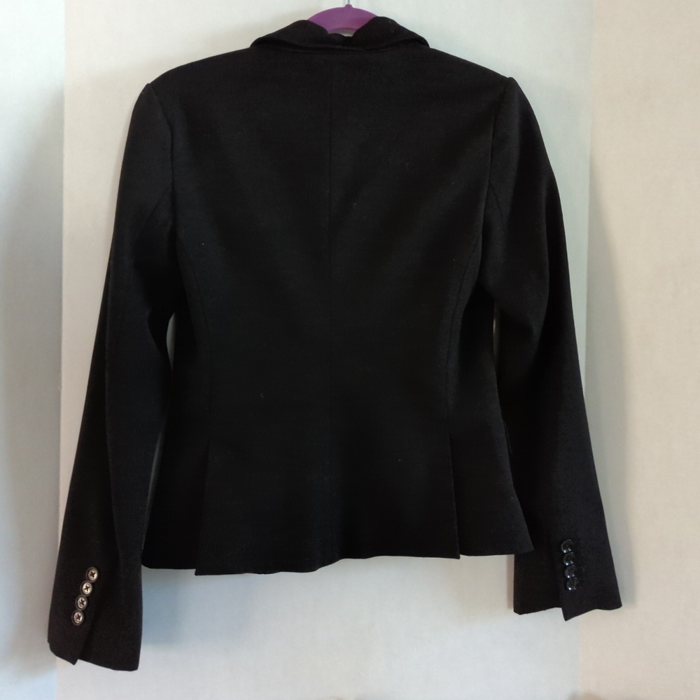 Express Black One Button Blazer Jacket Notched Co… - image 2